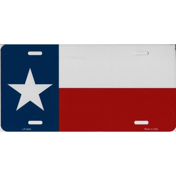Texas State Flag Metal License Plate