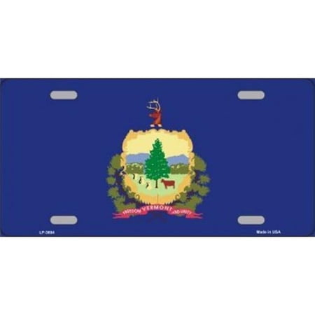 Vermont State Flag Metal License Plate
