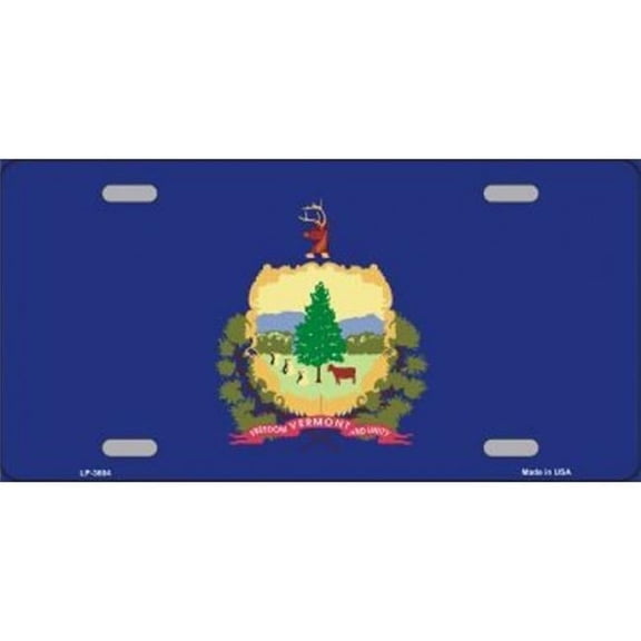 Vermont State Flag Metal License Plate
