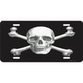 thumbnail image 1 of 212 Main LP-412 6 x 12 in. Skull & Crossbones Metal License Plate, 1 of 3
