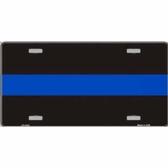 Thin Blue Line Police Metal License Plate