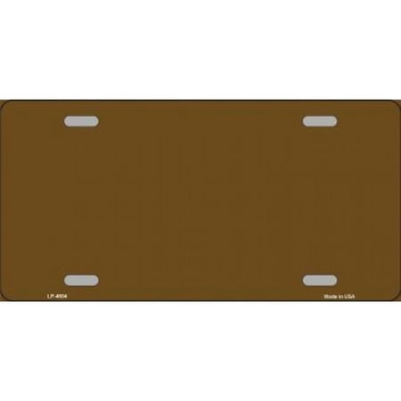 Brown Solid Background Metal License Plate