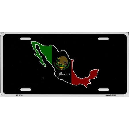 212 Main LP-4788 6 x 12 in. Mexico Country with Flag Metal License Plate