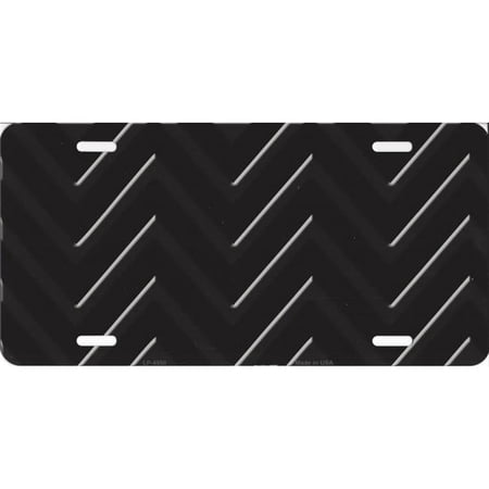 212 Main LP-4950 6 x 12 in. Black & Gray Chevron Metal License Plate