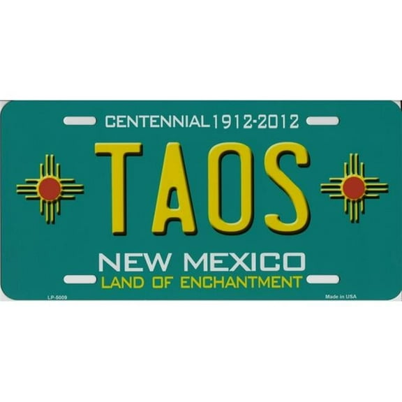 212 Main LP-5009 6 x 12 in. New Mexico Centennial Taos Metal License Plate