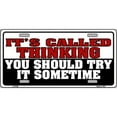 thumbnail image 1 of Thinking You Should Try It Metal License Plate, 1 of 1