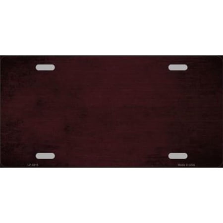Burgundy Oil Rubbed Solid Background Metal License Plate