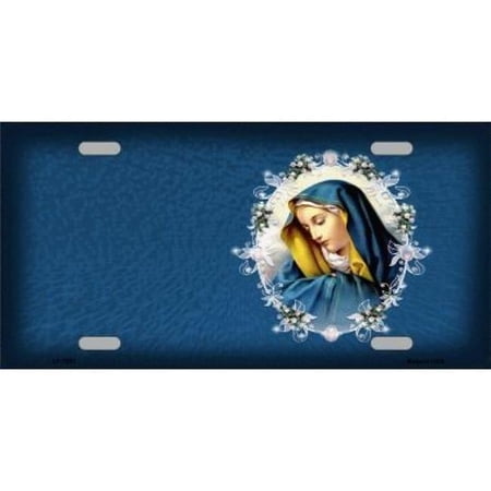 Virgin Mary Metal License Plate