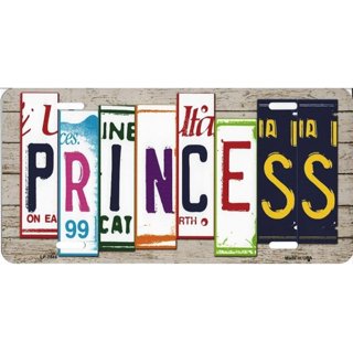 "It's Not Easy Being A Princess" License Plate Frame - White & Pink Novelty Frame