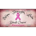 thumbnail image 1 of Breast Cancer Ribbon Metal License Plate, 1 of 3