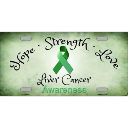 Liver Cancer Ribbon Metal License Plate