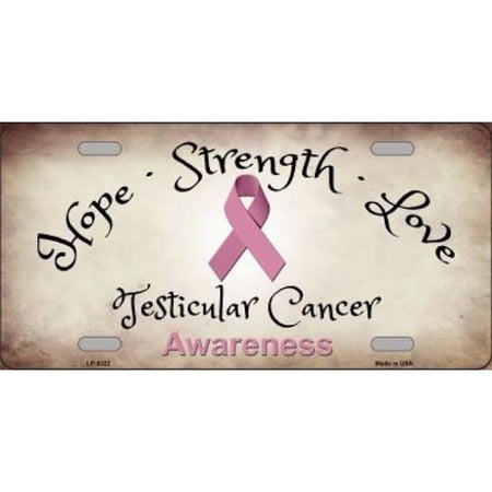 Testicular Cancer Ribbon Metal License Plate