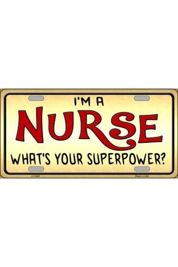 LP-8408 I am a Nurse Metal License Plate