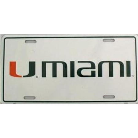 212 Main LP-890 6 x 12 in. U Miami License Plate