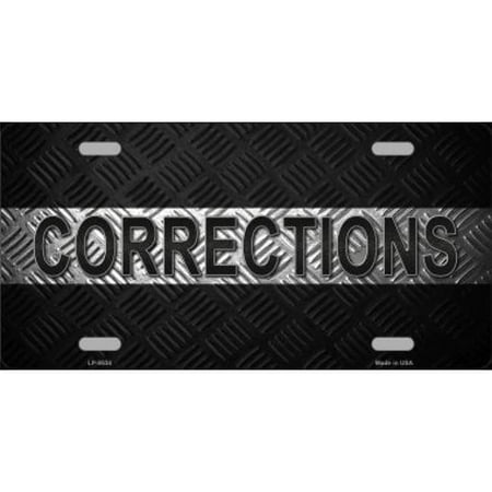 Corrections Silver Line Metal License Plate