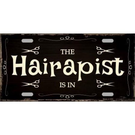 212 Main LP-9497 6 x 12 in. The Hairapist is in Metal License Plate