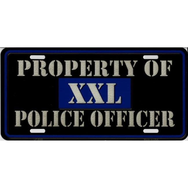 Police Plates 212 Main LP-9848 6 x 12 in. Property of XXL Police Officer Metal ...