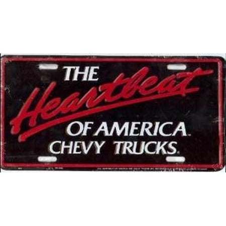 Chevy Trucks Heartbeat of America License Plate