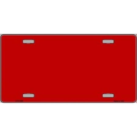 Red Metallic Solid Background Metal License Plate