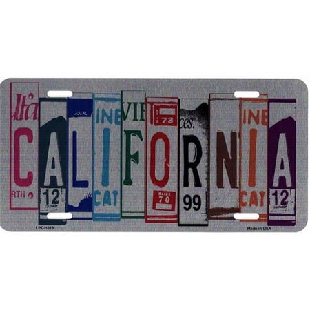 California Cut Style Metal License Plate