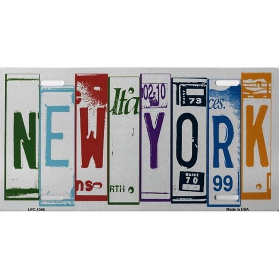 New York Cut Style Metal License Plate