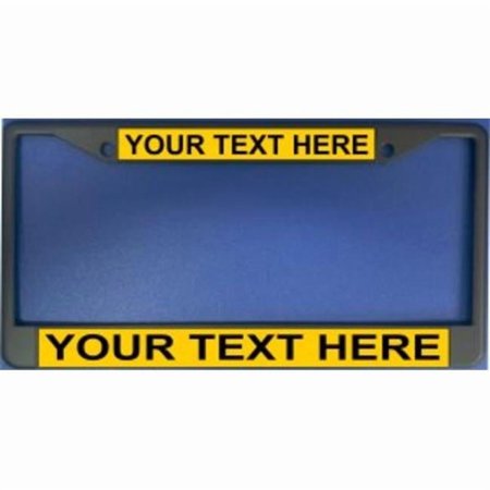 212 Main LPO0909 6 x 12 in. Custom Personalized Yellow Background Black License Plate Frame