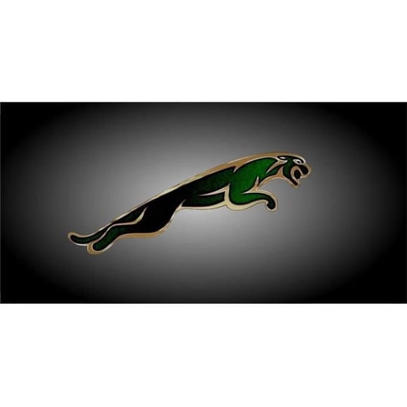 212 Main LPO1076 Jaguar on Black Fade Photo License Plate Free Personalization on this Plate