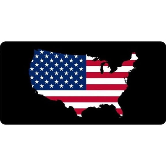 212 Main LPO1083 Flag Filled United States Photo License Plate