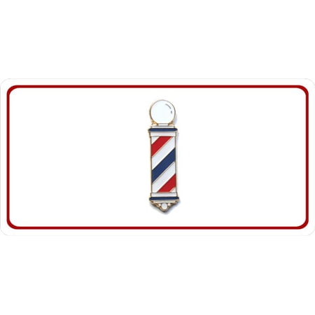 212 Main LPO1085 Barber Poll Photo License Plate
