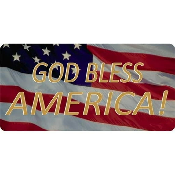 God Bless America Photo License Plate