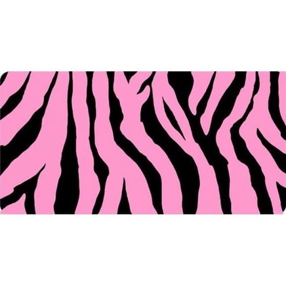 212 Main LPO1253 Pink Zebra Print Photo License Plate