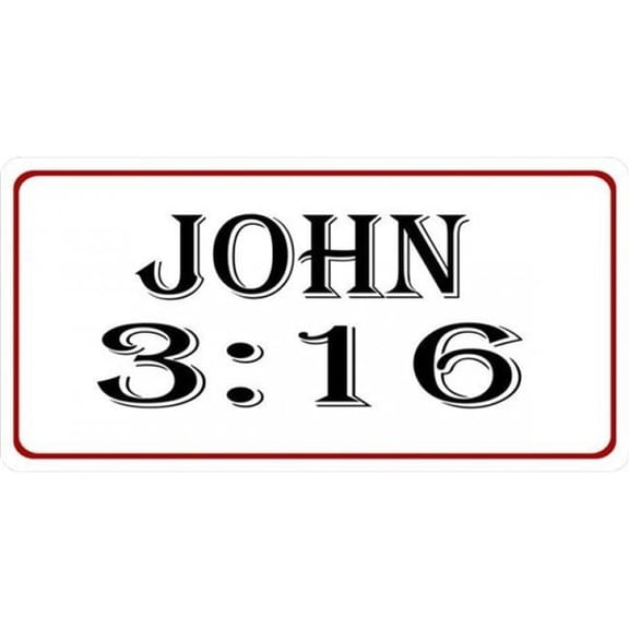 John 3:16 Photo License Plate