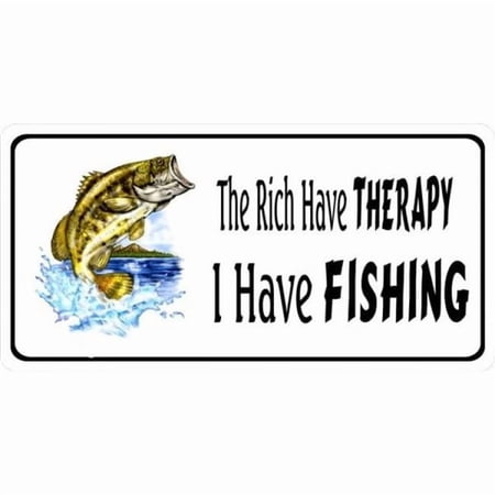 212 Main LPO1462 The Rich Have Therapy I Have Fishing License Plate