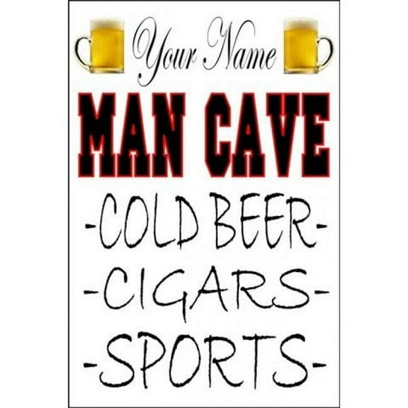 Man Cave Custom Parking Sign