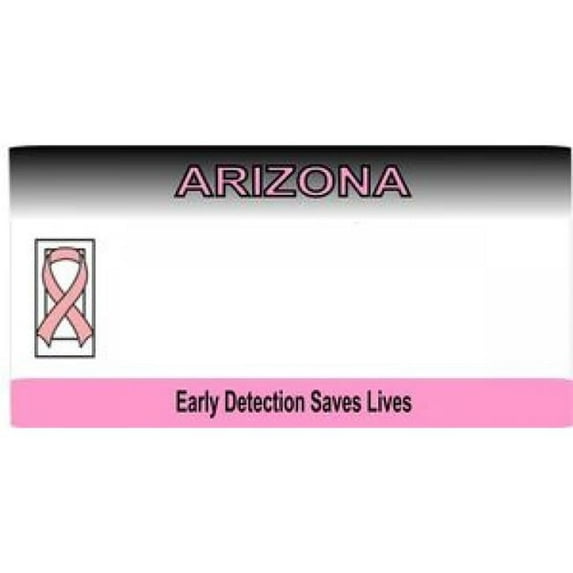 212 Main LPO147 6 x 12 in. Arizona State Look a Like with Pink Ribbon License Plate, All Wording is Free