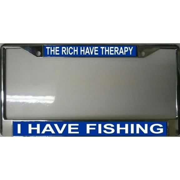 212 Main LPO1470 The Rich Have Therapy I Have Fishing License Plate Frame