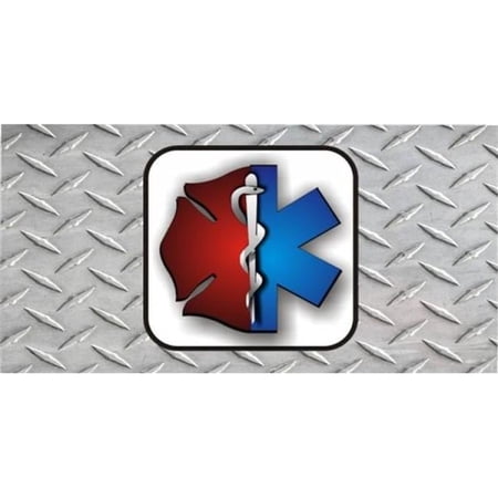 212 Main LPO1501 EMT & Firefighter on DP Photo License Plate