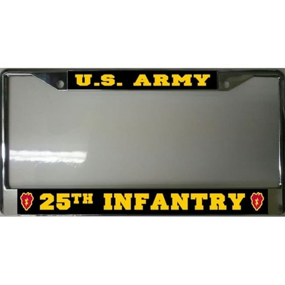 212 Main LPO1528 U.S. Army 25th Infantry Chrome License Plate Frame
