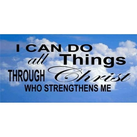 212 Main LPO1531 I Can Do All Things Through Christ License Plate