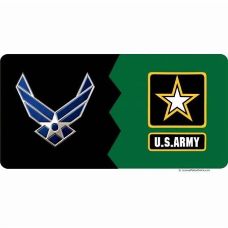 Air Force / Army House Divided Photo License Plate