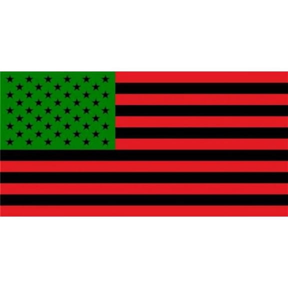 African American Flag Photo License Plate