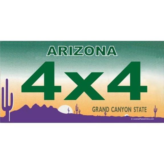 212 Main LPO1660 Arizona 4x4 Photo License Plate