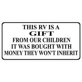 212 Main LPO1664 This RV is a Gift Photo License Plate