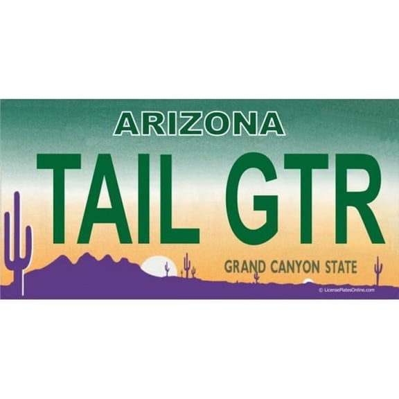 212 Main LPO1685 Arizona Tail GTR Photo License Plate