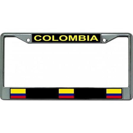 212 Main LPO1704 Columbia Flag Photo License Plate Frame, Free Screw Caps