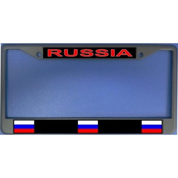 Russia Flag Photo License Plate Frame Free Screw Caps Included