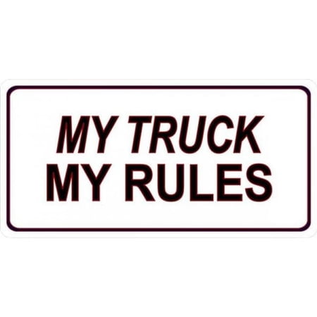 My Truck My Rules Photo License Plate