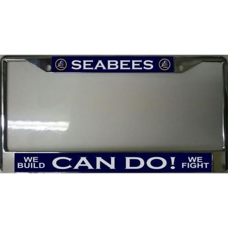 212 Main LPO1773 6 x 12 in. U.S. Navy Seabees Can Do License Plate Frame