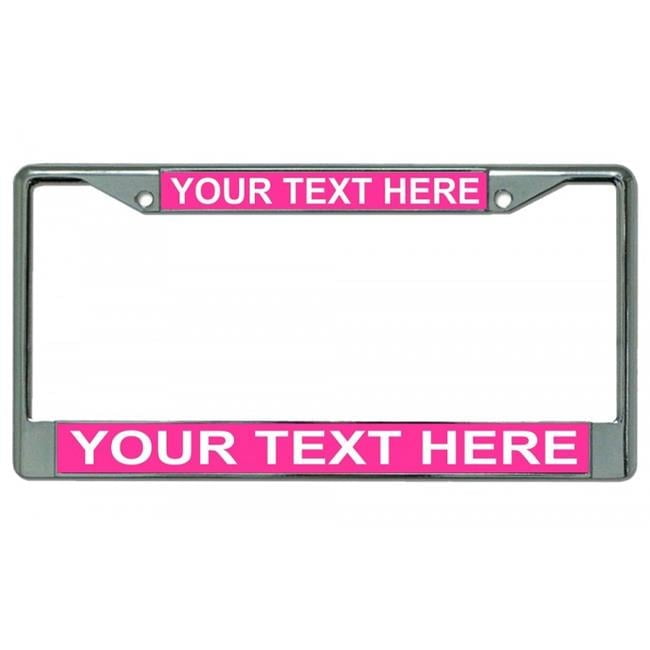 212 Main LPO1885 6 x 12 in. Custom Personalized Hot Pink & Chrome License Plate Frame