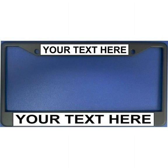 212 Main LPO1908 6 x 12 in. Custom Personalized White Background Black License Plate Frame